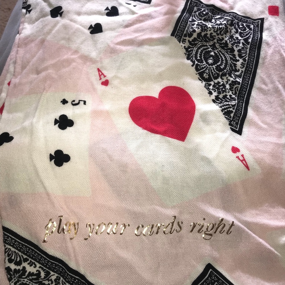 Kate Spade New York Playing Cards Scarf